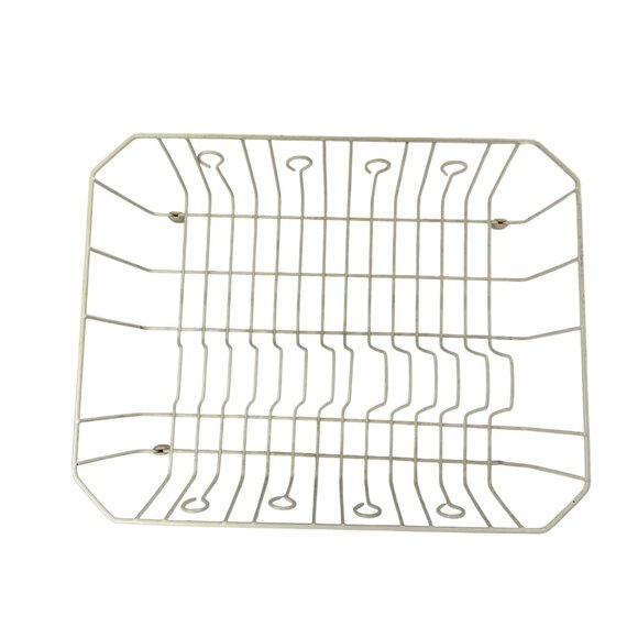Vintage White Large Wire Dish Rack Rubbermaid Kitchen Sink Storage Organizer - Picture 6 of 9